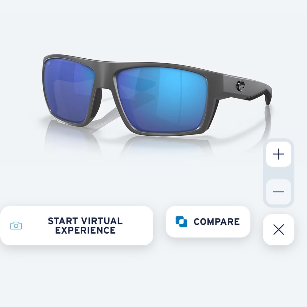 Costa Gray Frame with Blue Lenses Sunglasses